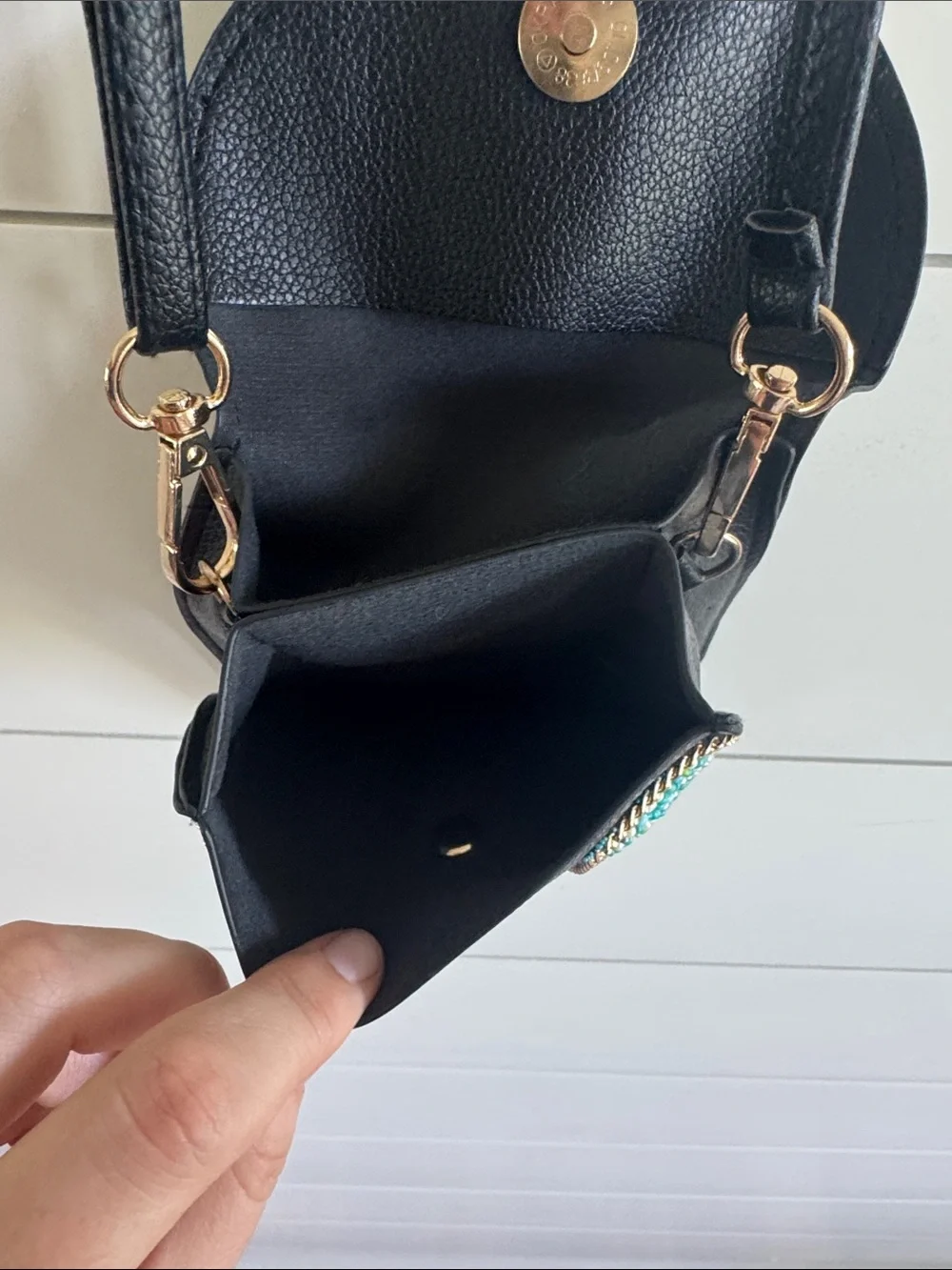 Beaded Floral Crossbody Bag in Turquoise and Pink